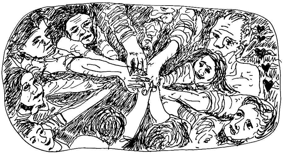 All Hands Huddle Illustration